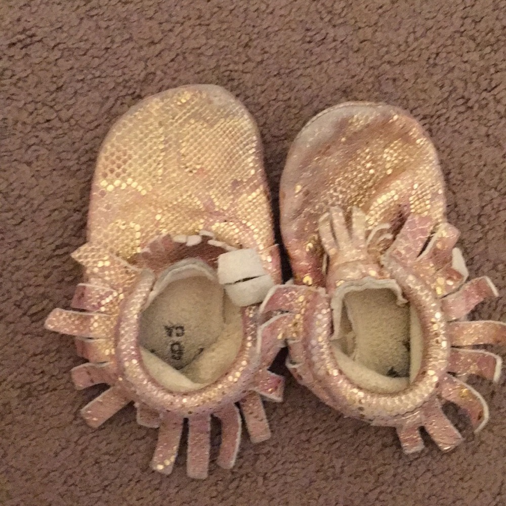 Freshly picked rose gold moccasins! Size 6
